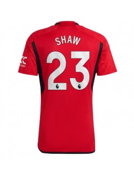 Moški Nogometna dresi replika Manchester United Luke Shaw #23 Domači 2023-24 Kratek rokav